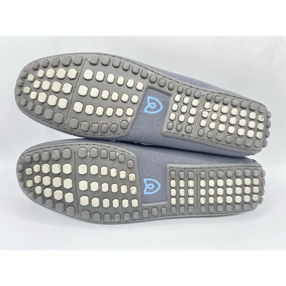 ROTHY'S Driver Loafers Grey Pegged Outsole Mens Size 12.5 Slip On Comfy Casual